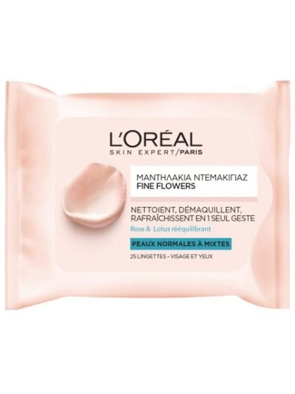 L’oreal Fine Flowers Μαντηλάκια Καθαρισμού