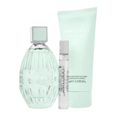 Jimmy Choo -Floral EDT 90ml & Body Lotion 100ml & EDT 7.5ml - Set