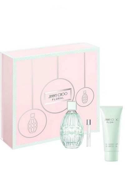 Jimmy Choo -Floral EDT 90ml & Body Lotion 100ml & EDT 7.5ml - Set