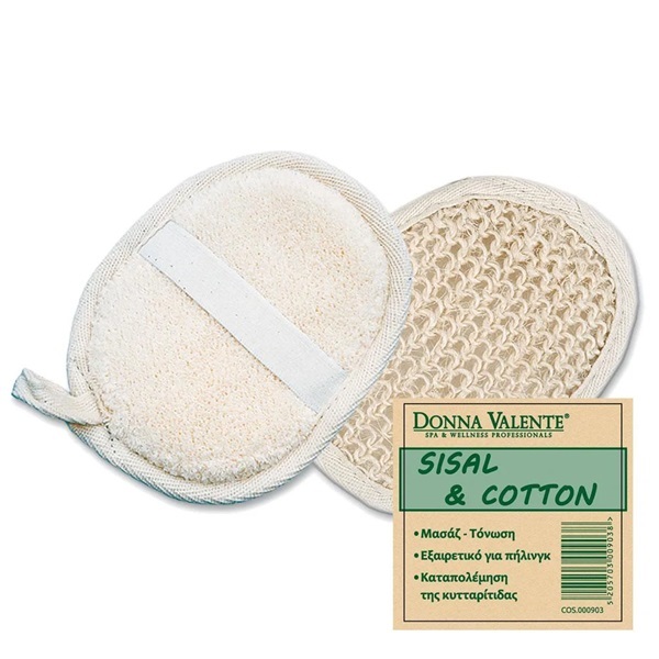 Donna Valente - Σφουγγάρι Μπάνιου Οβάλ 100% Natural Sisal & Cotton