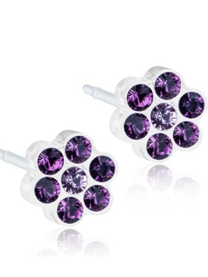 Blomdahl - Medical Plastic Daisy Amethyst/Light Amethyst