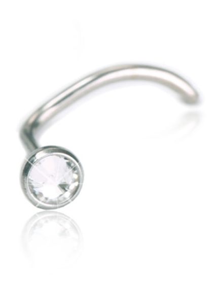 Blomdahl - Silver Titanium Crystal – Nose