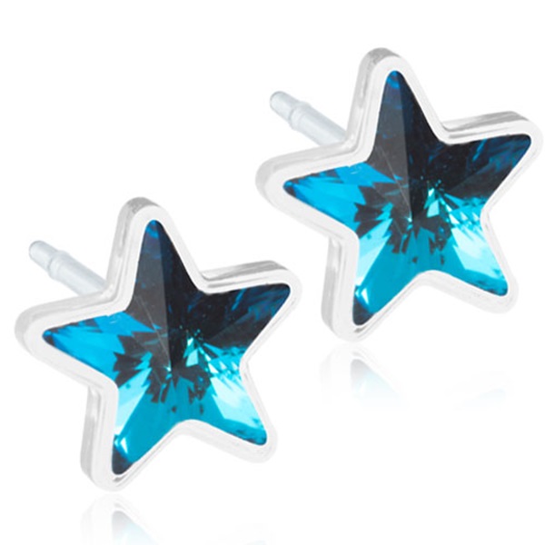 Blomdahl - Medical Plastic Star Aquamarine