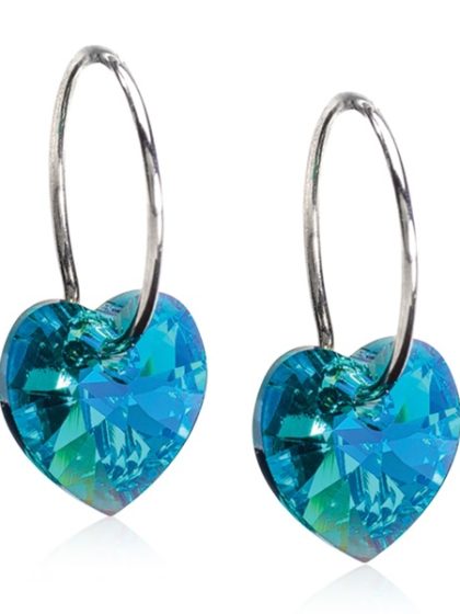 Blomdahl - Natural Titanium Heart Turquoise