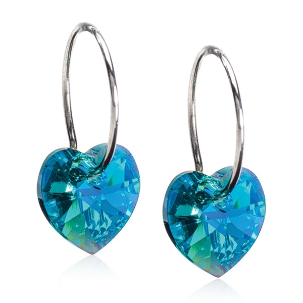 Blomdahl - Natural Titanium Heart Turquoise