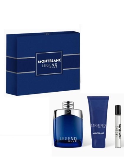 Montblanc - Legend Blue EDP 100ml & Shower Gel 100ml & EDP 7,5ml – Set