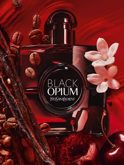 YSL - Black Opium Eau De Parfum Over Red