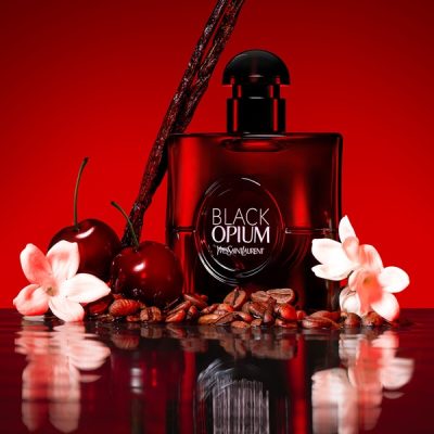 YSL - Black Opium Eau De Parfum Over Red