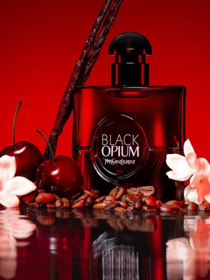 YSL - Black Opium Eau De Parfum Over Red